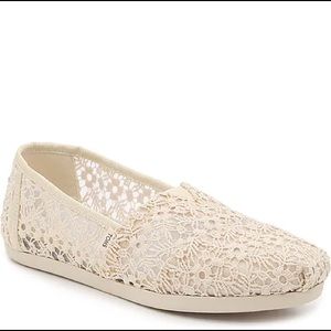 Toms Alpargata Floral Lace Slip-On